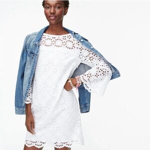 J.Crew White Eyelet Floral Dress NWT 2P